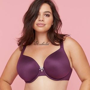 Cacique Lane Bryant Lightly Lined Purple Bra 40DDD